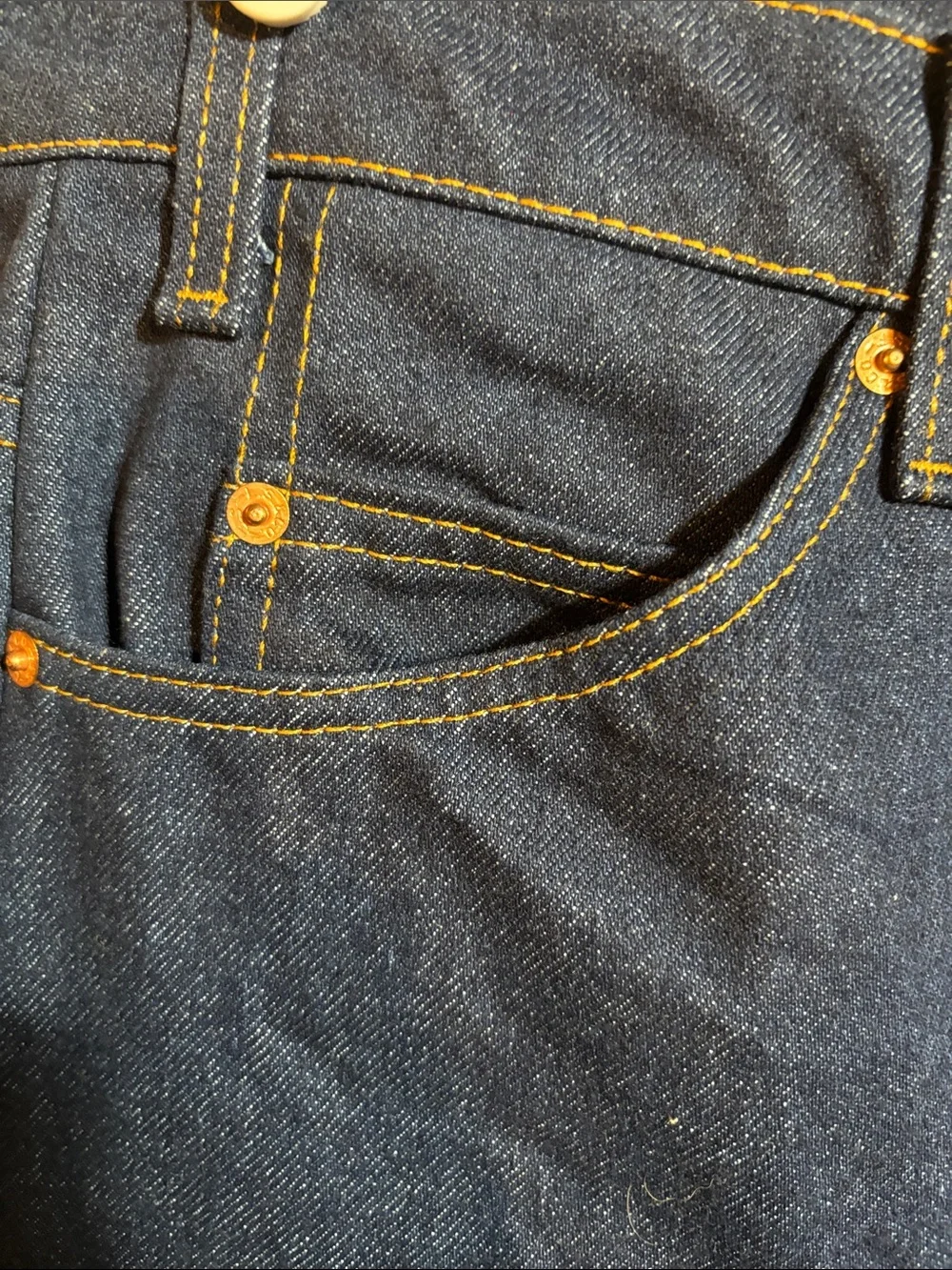 Vintage 1980’s Levi’s USA Made Bootcut Saddle man Dark Blue Denim Jeans